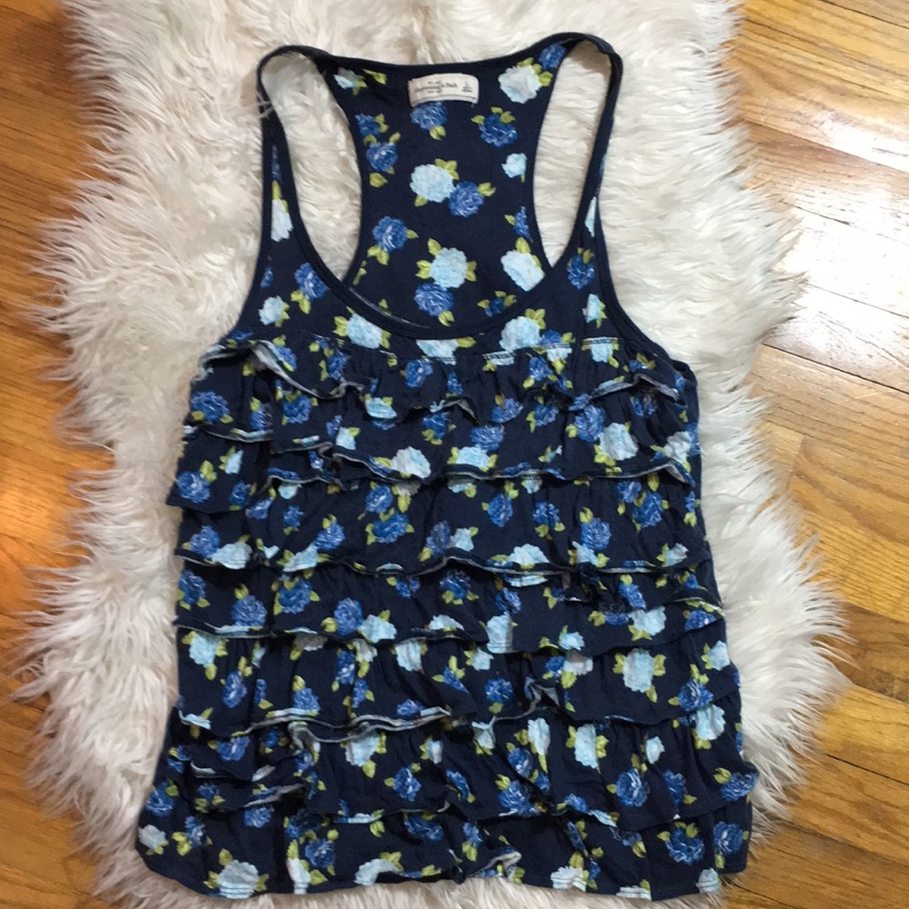 Abercrombie & Fitch Large Floral Ruffled Tank